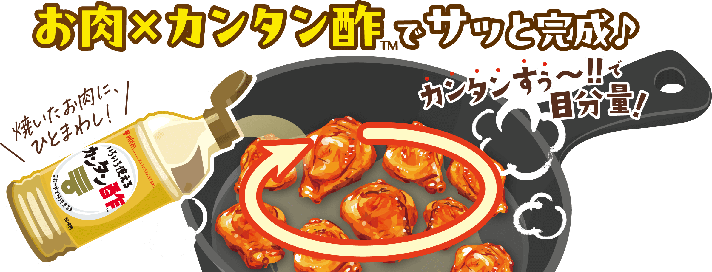 お肉×カンタン酢 でサッと完成♪